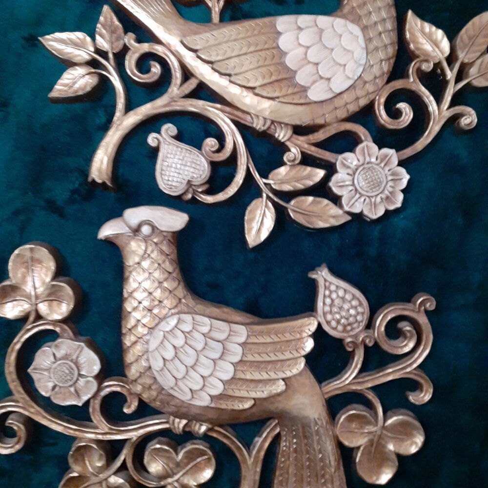 1966 SYROCO BIRD WALL HANGINGS SET OF 2 BEAUTIFUL - Picture 6 of 10